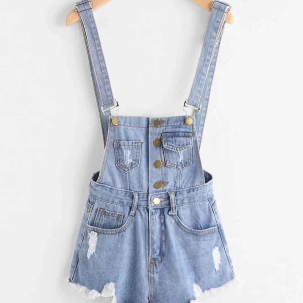 BRAND NEW Ripped Jean Overalls